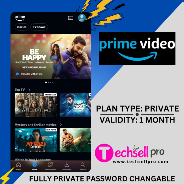 Amazon Prime 1 Month ( Fully private)