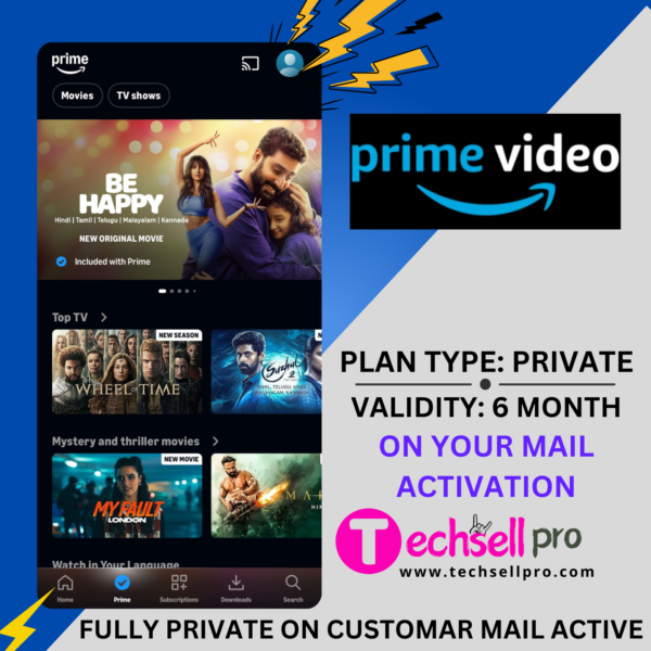 Amazon Prime 6 Month's Activate On Your Gmail(fully private)