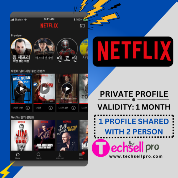 Netflix 1 Month 4K Ultra HD Private profile shared 2 customars