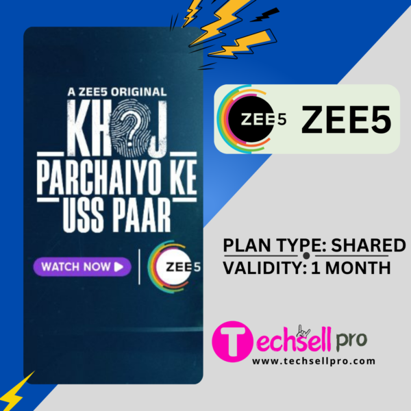 Zee5 1 Month (Shared 1 screen)
